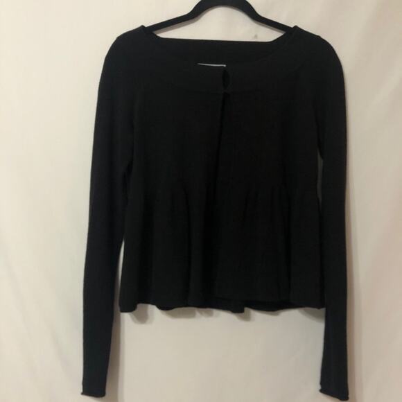 Bill Blass Fine Merino Wool Black Cardigan Sweater Womens XS Preppy Fall - Picture 3 of 10